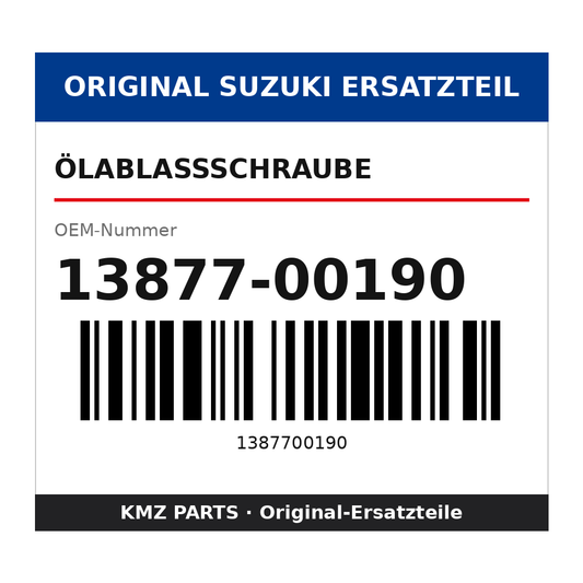 Suzuki Ölablassschraube 13877-00190