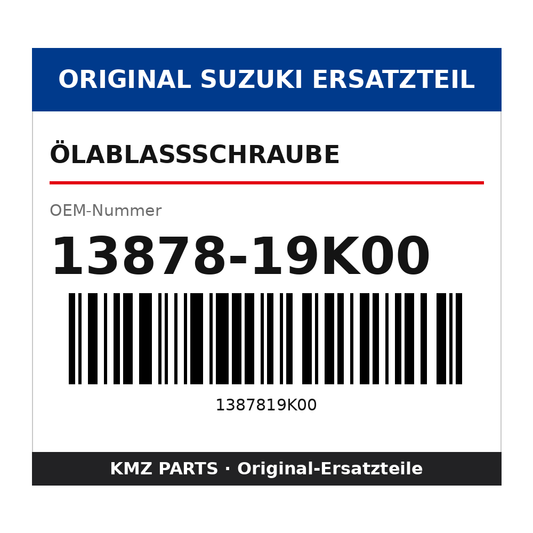 Suzuki Ölablassschraube 13878-19K00