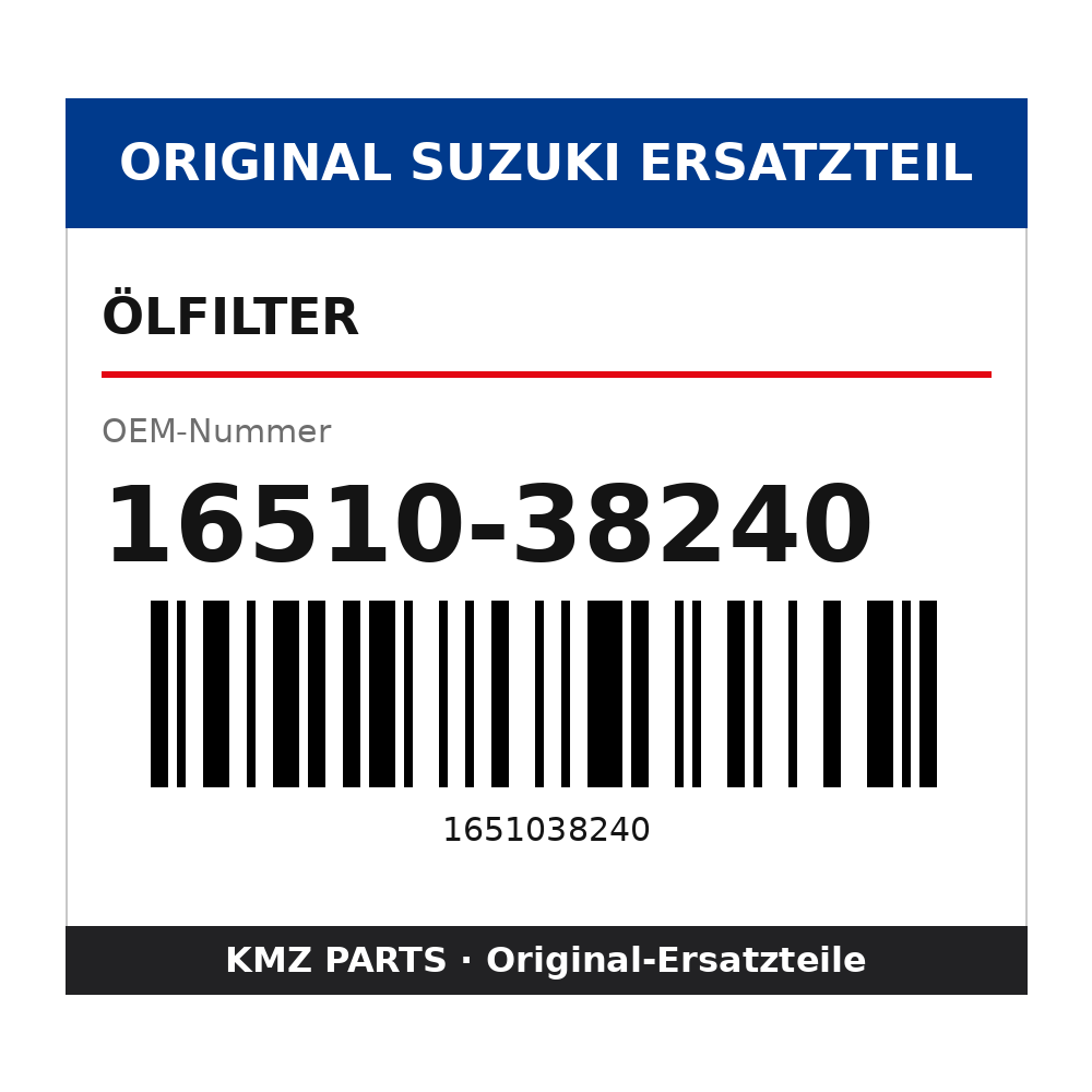 Suzuki Ölfilter 16510-38240