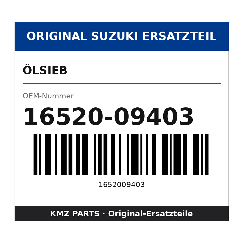 Suzuki Ölsieb 16520-09403
