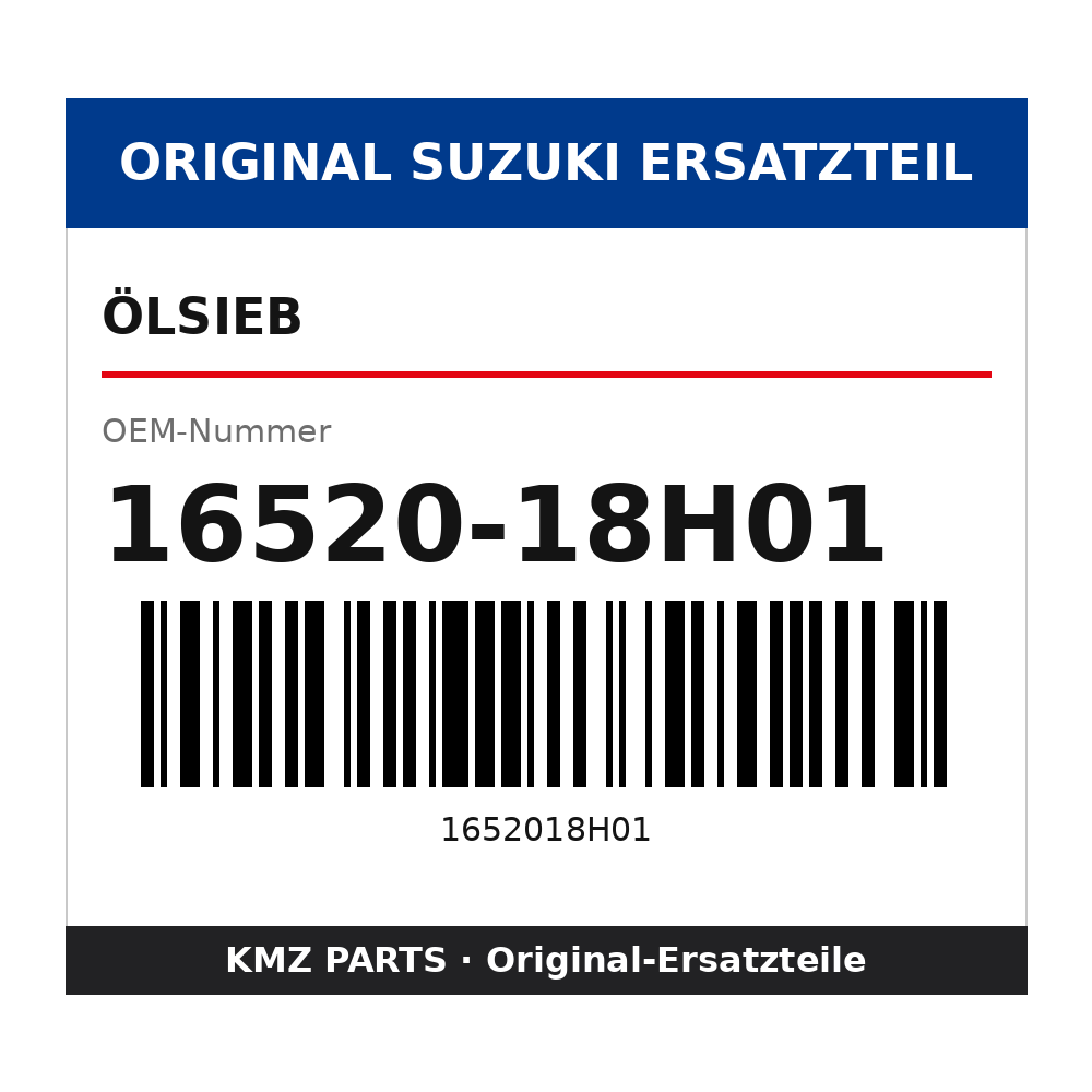 Suzuki Ölsieb 16520-18H01