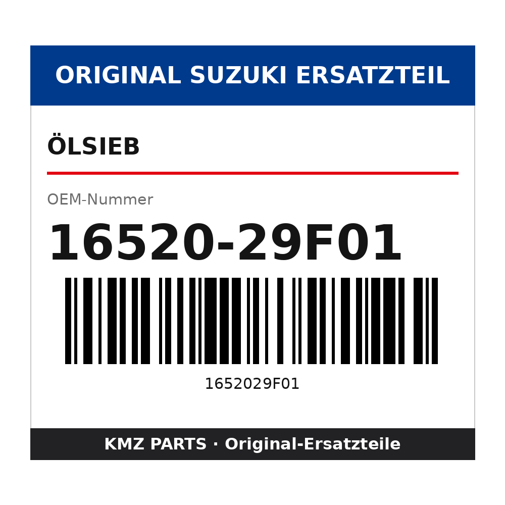 Suzuki Ölsieb 16520-29F01
