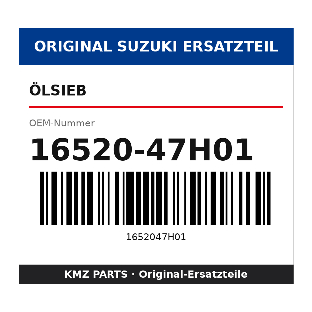 Suzuki Ölsieb 16520-47H01