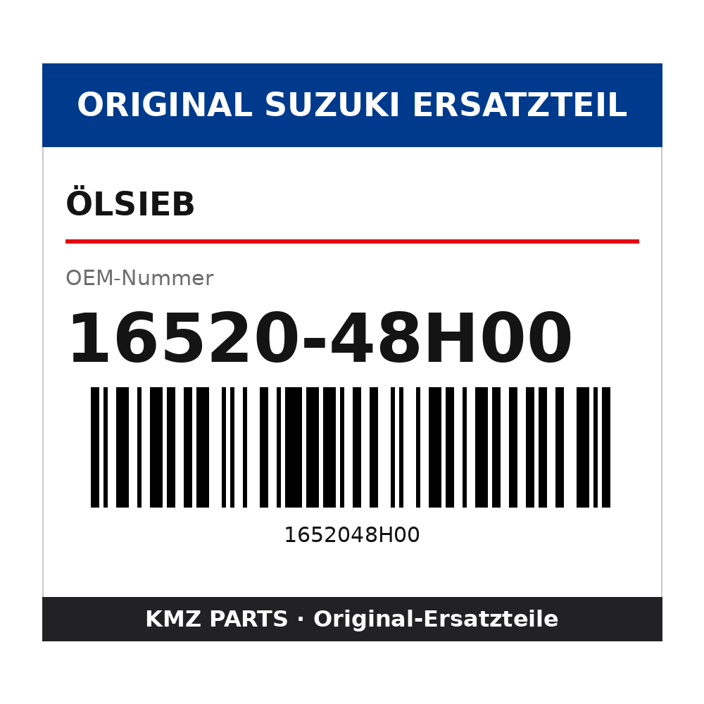 Suzuki Ölsieb 16520-48H00