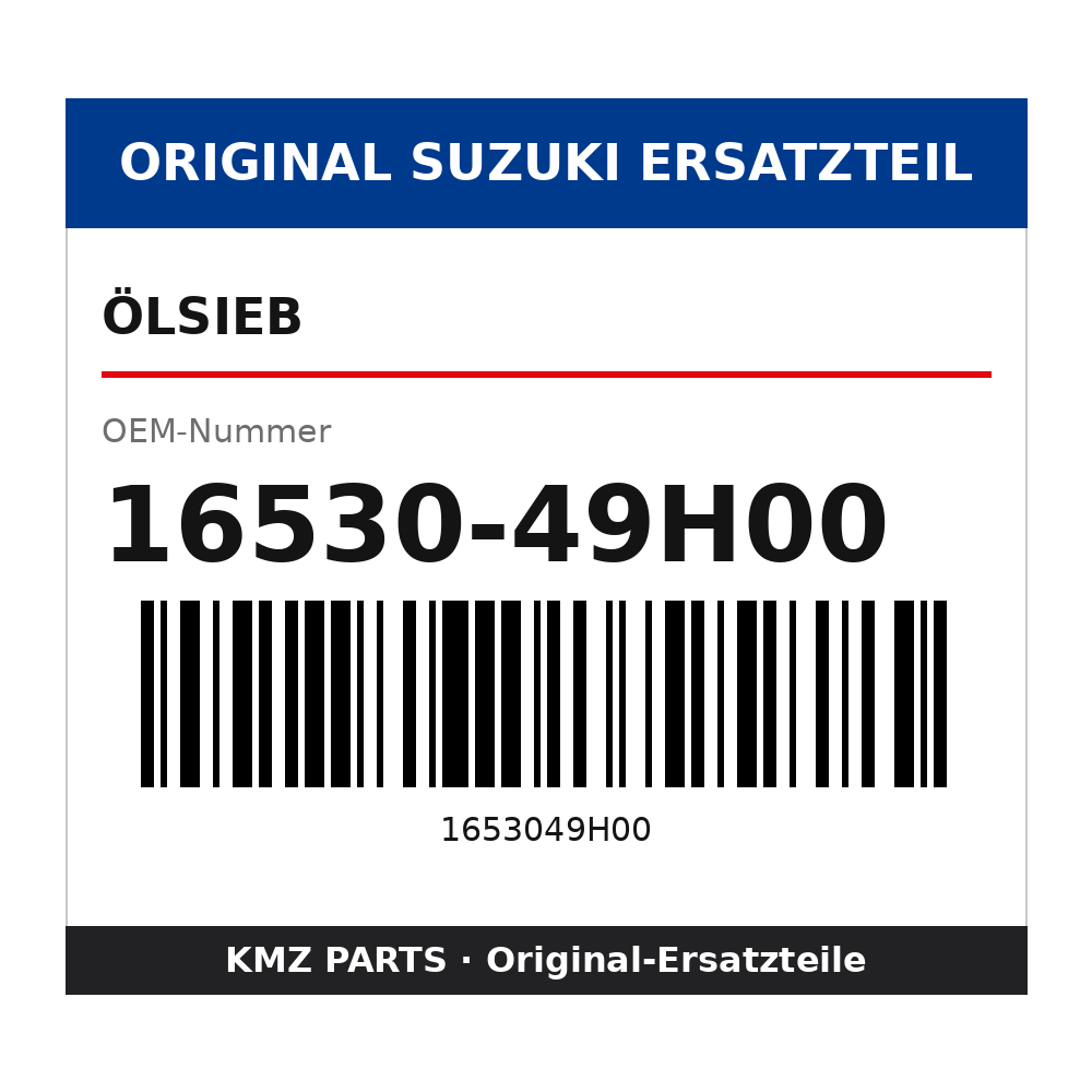 Suzuki Ölsieb 16530-49H00