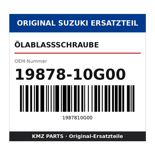 Suzuki Ölablassschraube 19878-10G00