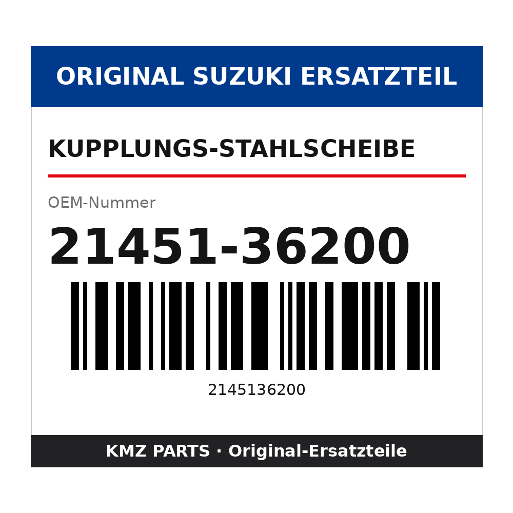 Suzuki Kupplungs-Stahlscheibe 21451-36200