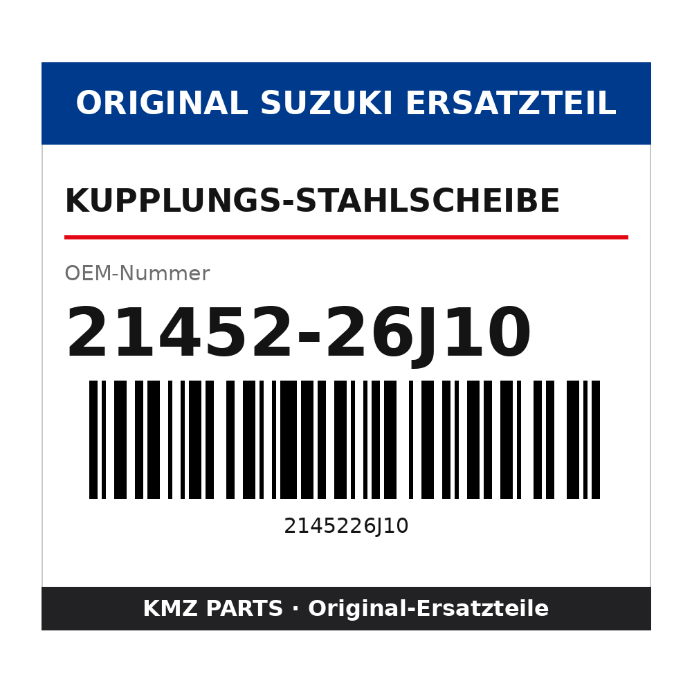 Suzuki Kupplungs-Stahlscheibe 21452-26J10
