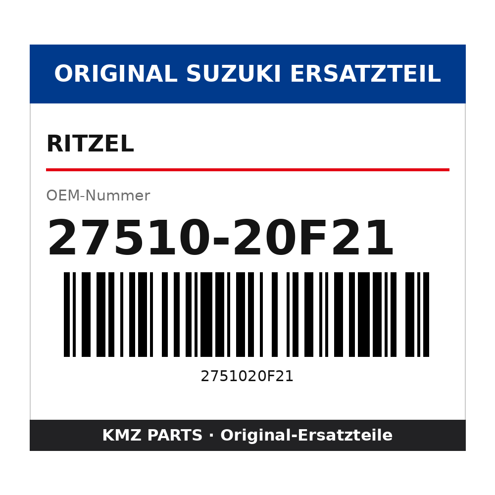Suzuki Ritzel 27510-20F21