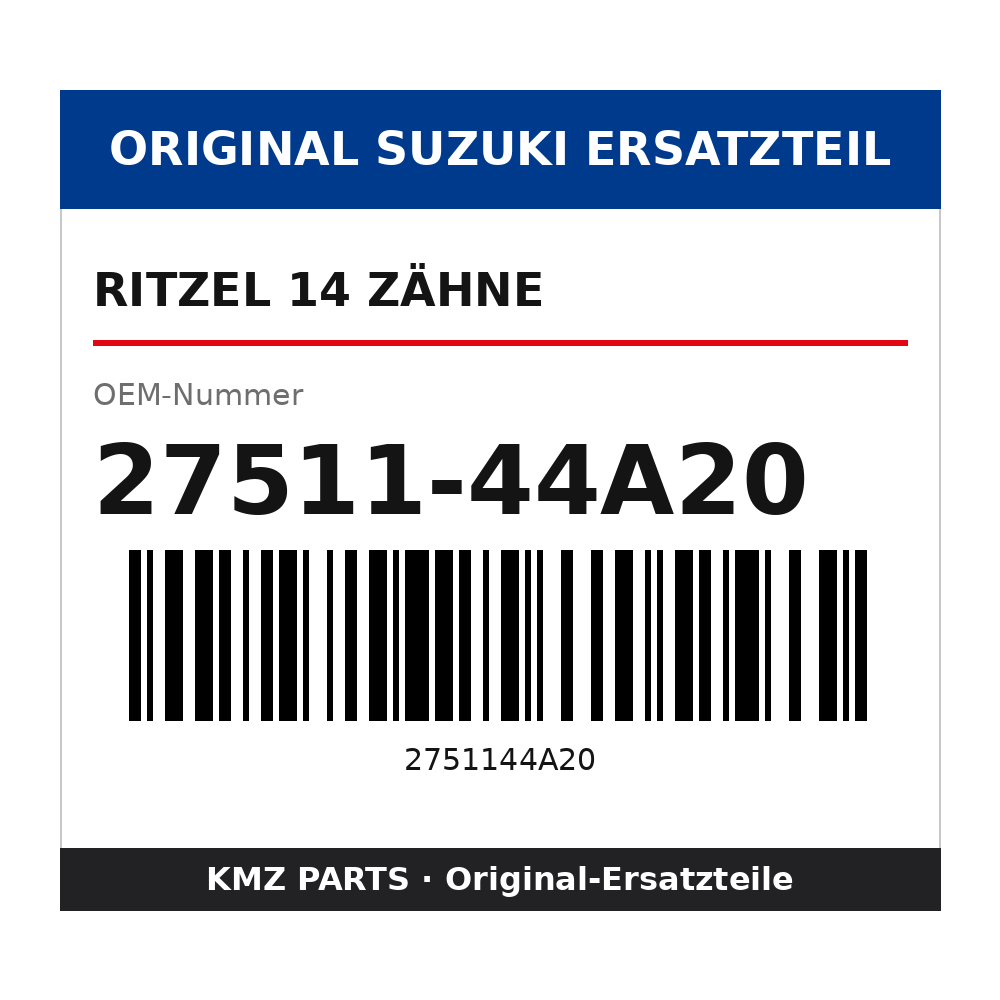 Suzuki Ritzel 14 Zähne 27511-44A20