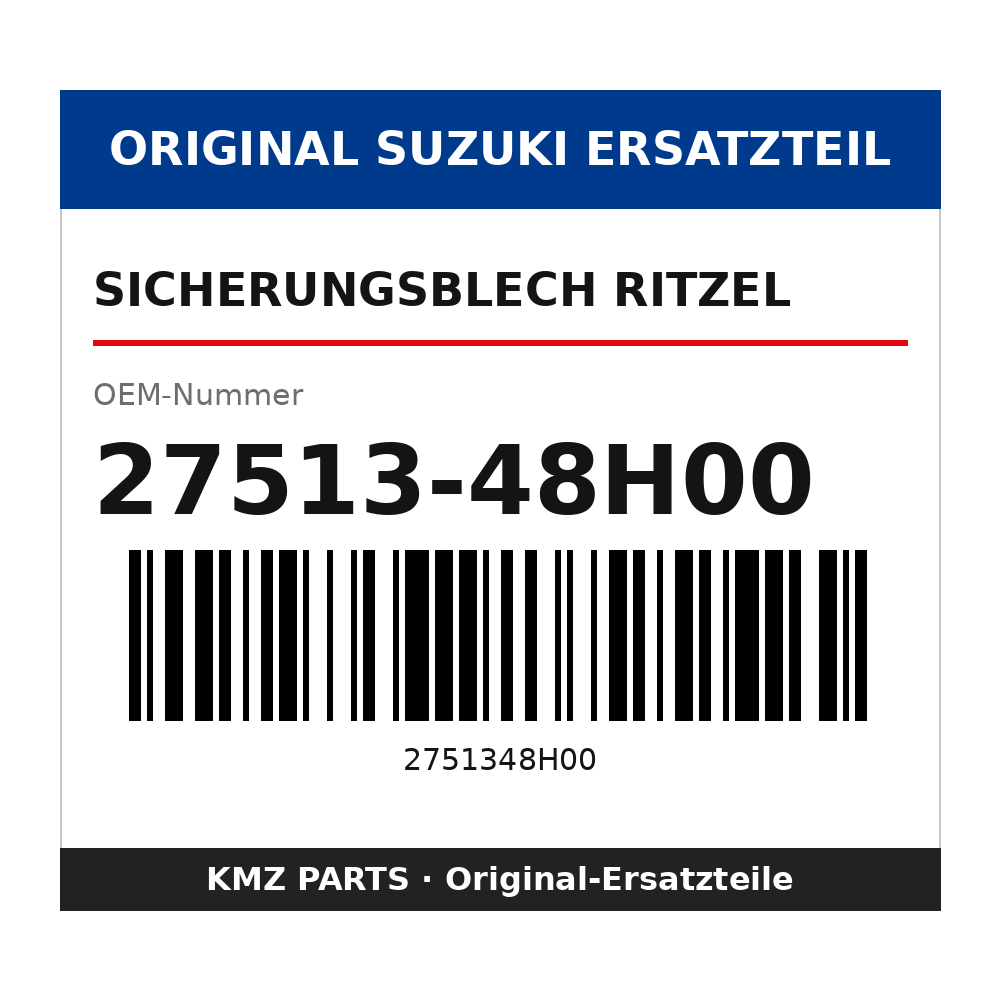 Suzuki Sicherungsblech Ritzel 27513-48H00