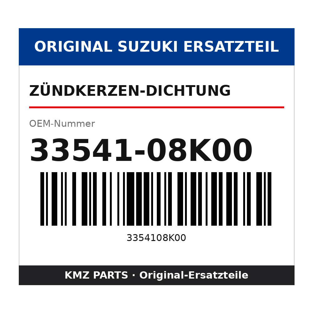 Suzuki Zündkerzen-Dichtung 33541-08K00