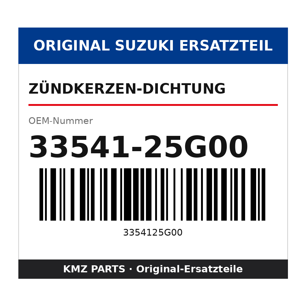 Suzuki Zündkerzen-Dichtung 33541-25G00