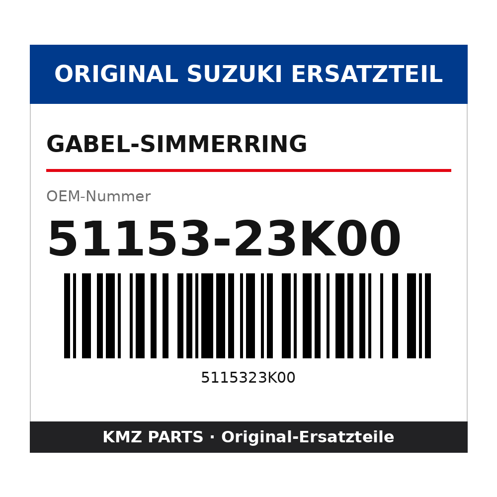 Suzuki Gabel-Simmerring 51153-23K00