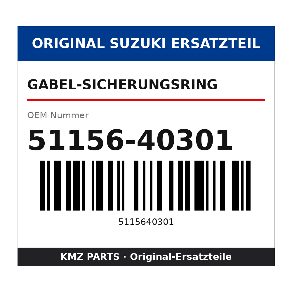 Suzuki Gabel-Sicherungsring 51156-40301
