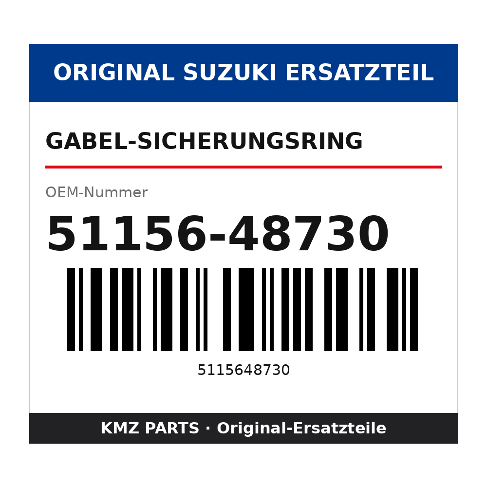 Suzuki Gabel-Sicherungsring 51156-48730