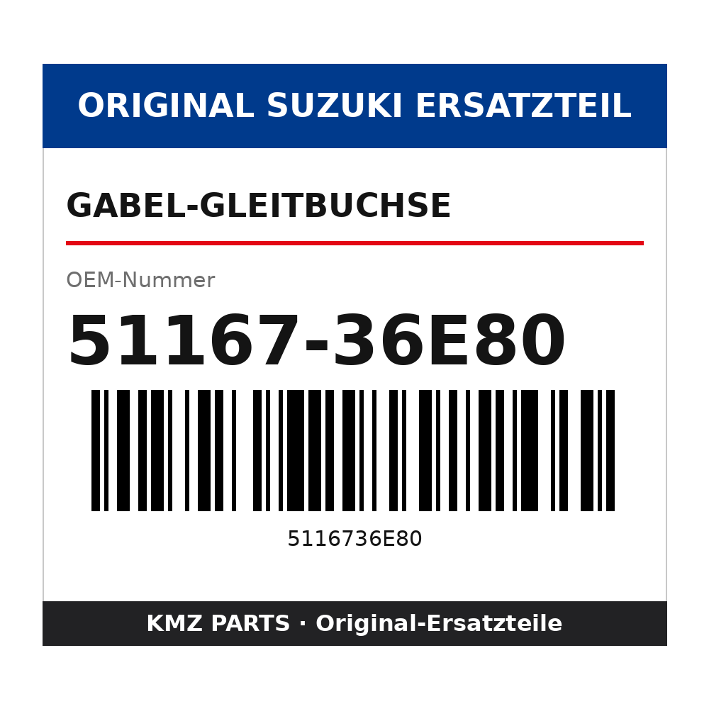 Suzuki Gabel-Gleitbuchse 51167-36E80