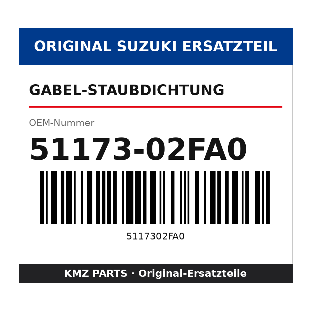 Suzuki Gabel-Staubdichtung 51173-02FA0