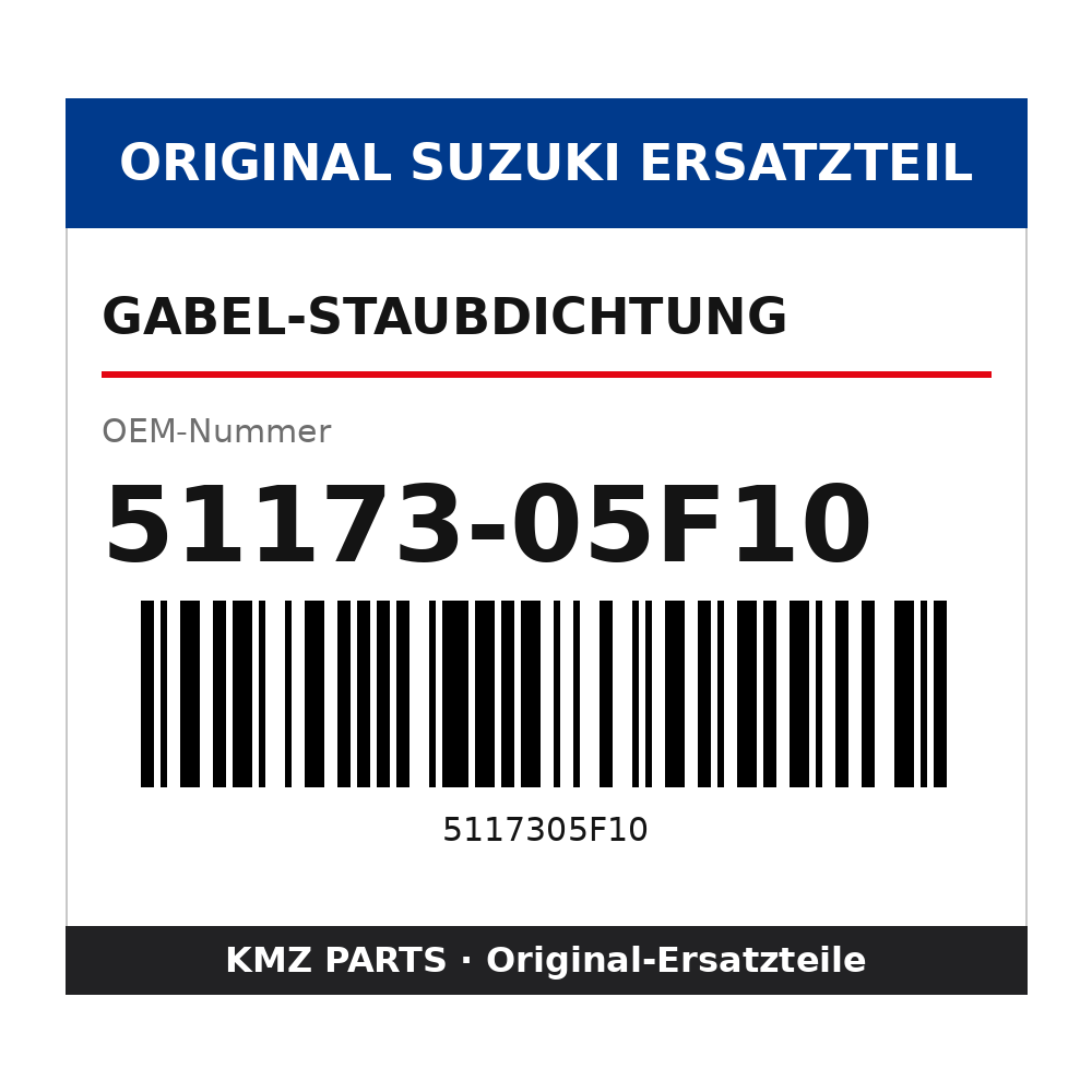 Suzuki Gabel-Staubdichtung 51173-05F10