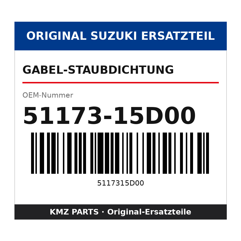 Suzuki Gabel-Staubdichtung 51173-15D00