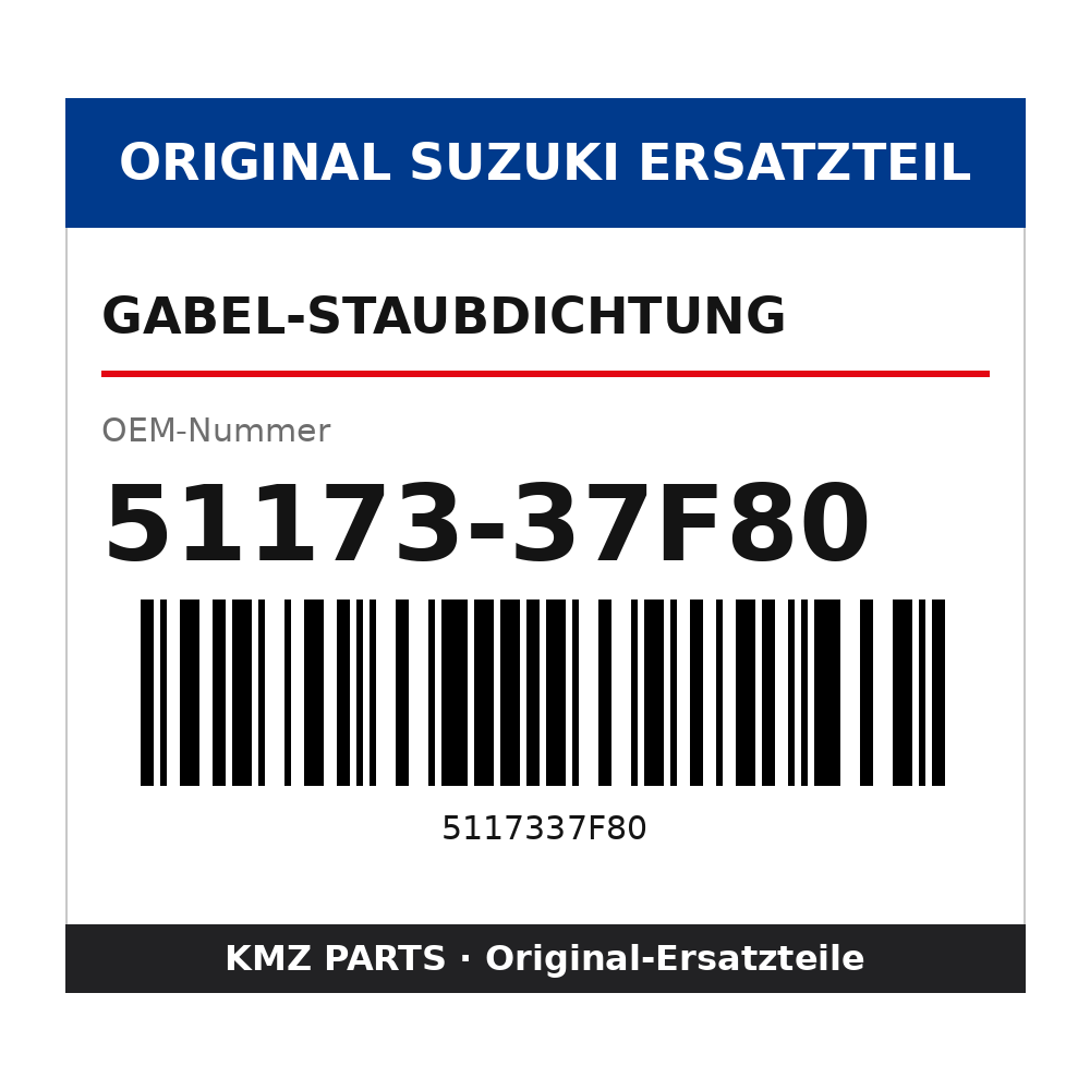 Suzuki Gabel-Staubdichtung 51173-37F80