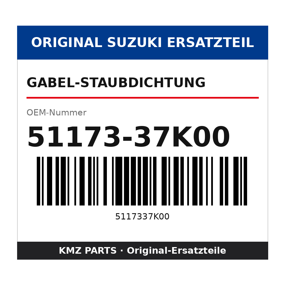 Suzuki Gabel-Staubdichtung 51173-37K00