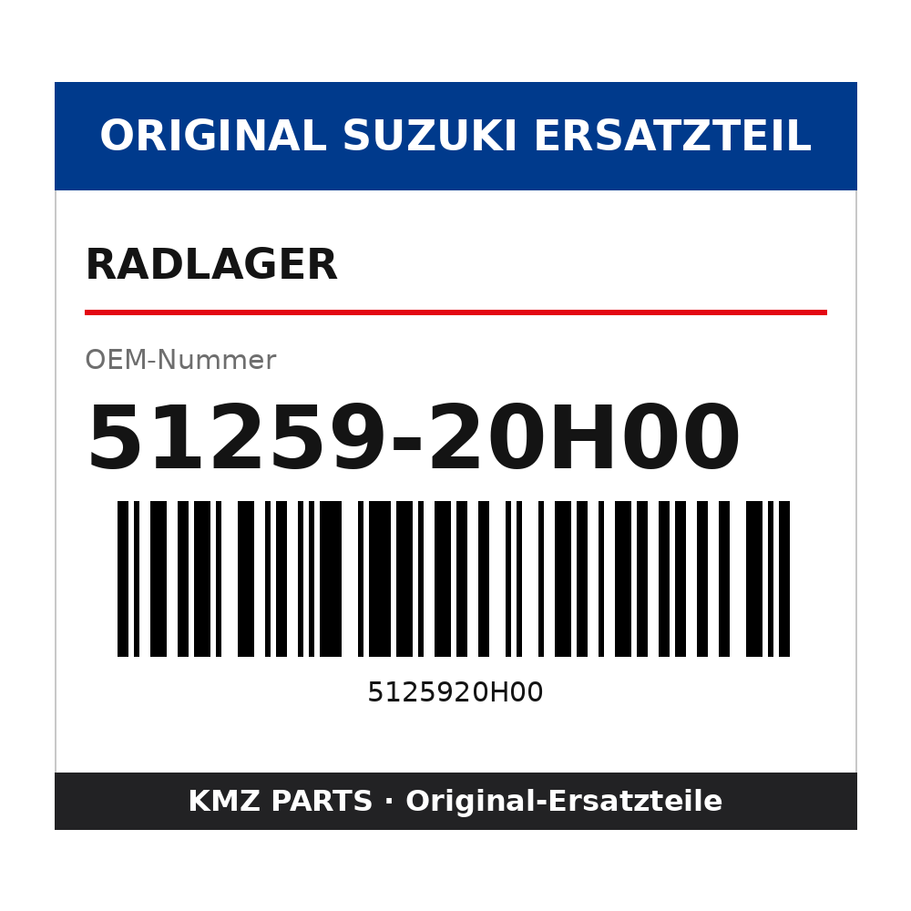 Suzuki Radlager 51259-20H00