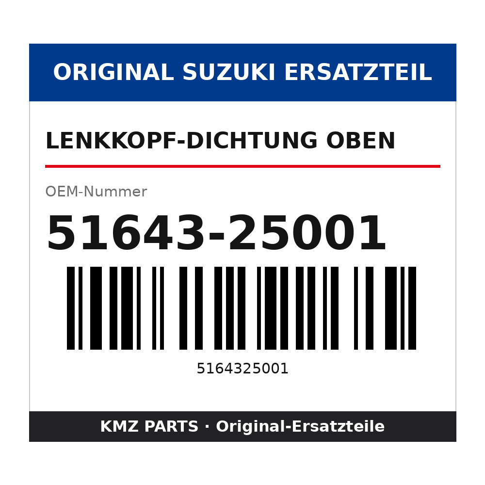 Suzuki Lenkkopf-Dichtung oben 51643-25001
