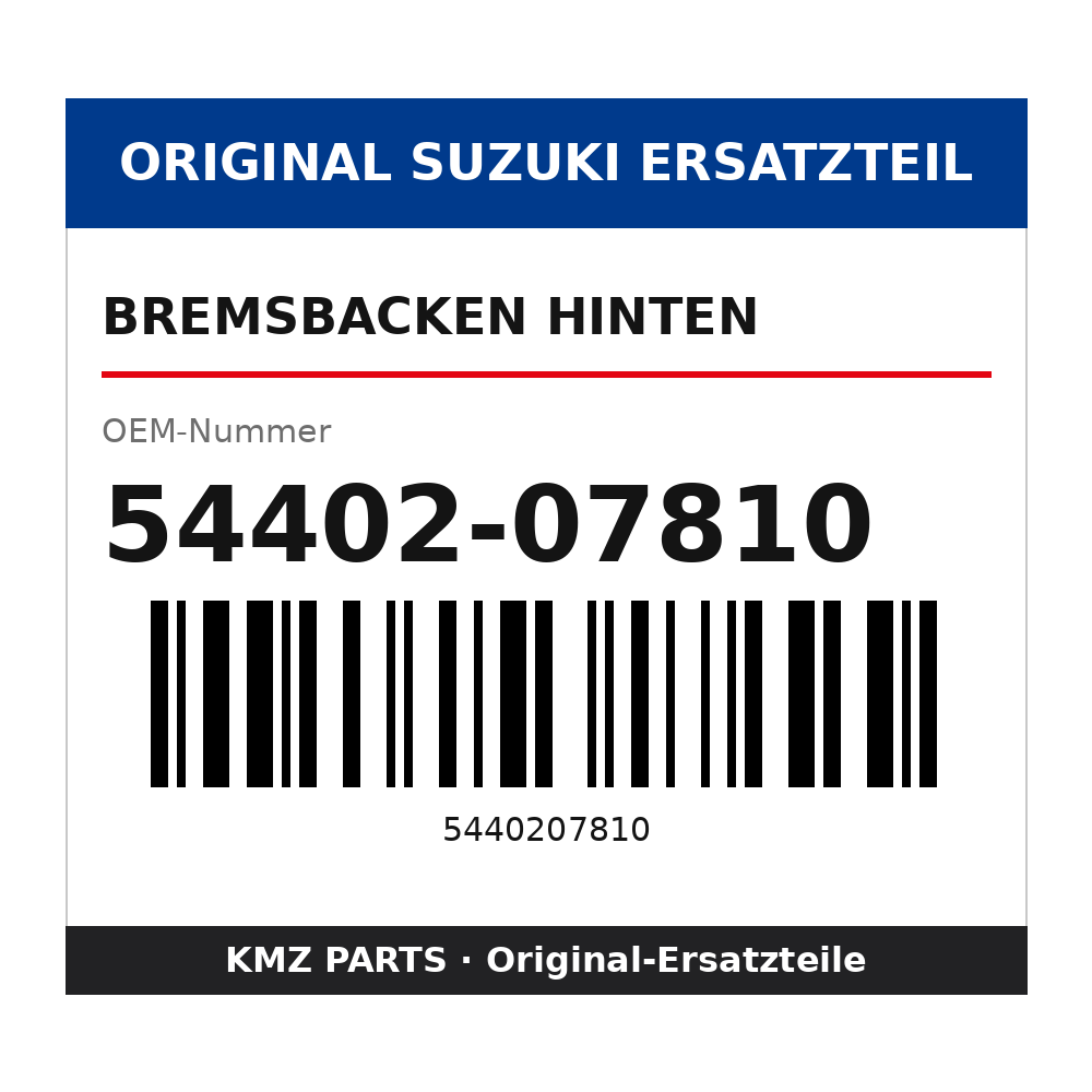 Suzuki Bremsbacken hinten 54402-07810