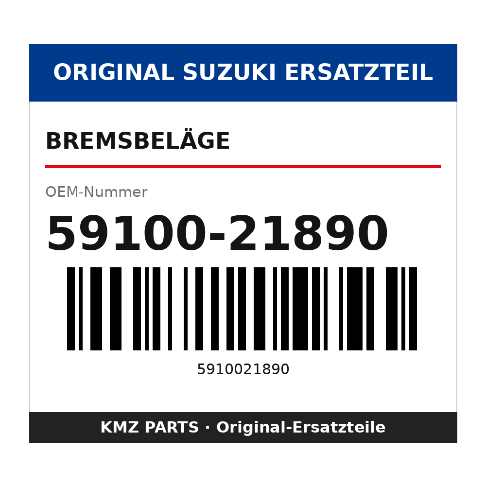 Suzuki Bremsbeläge 59100-21890
