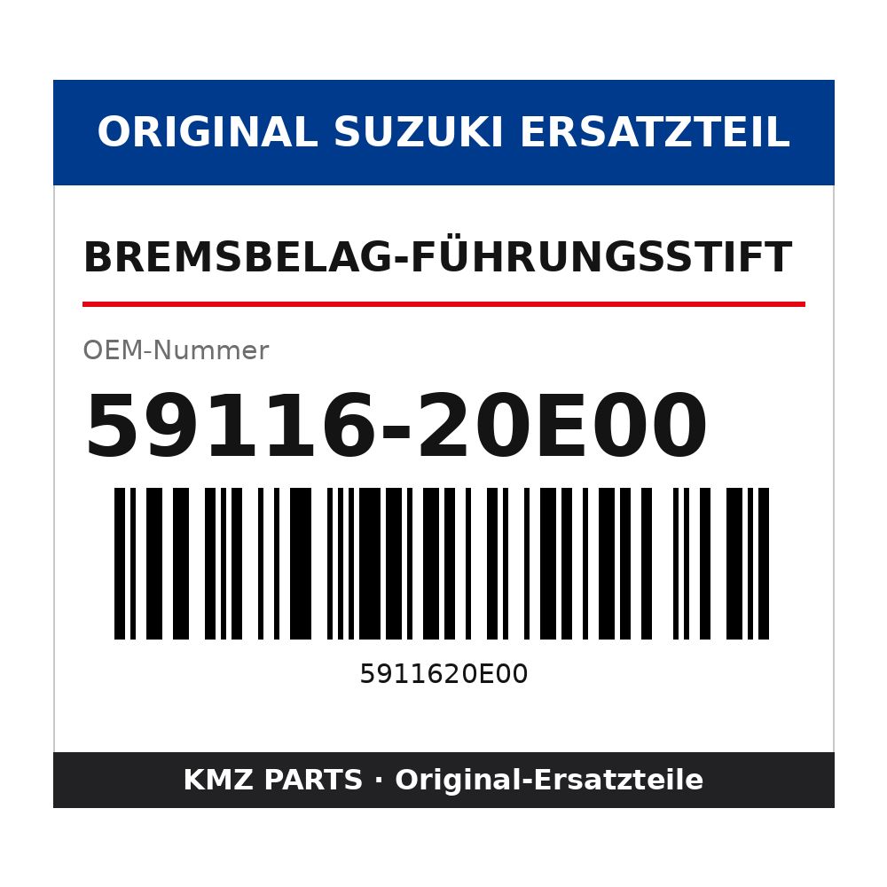 Suzuki Bremsbelag-Führungsstift 59116-20E00