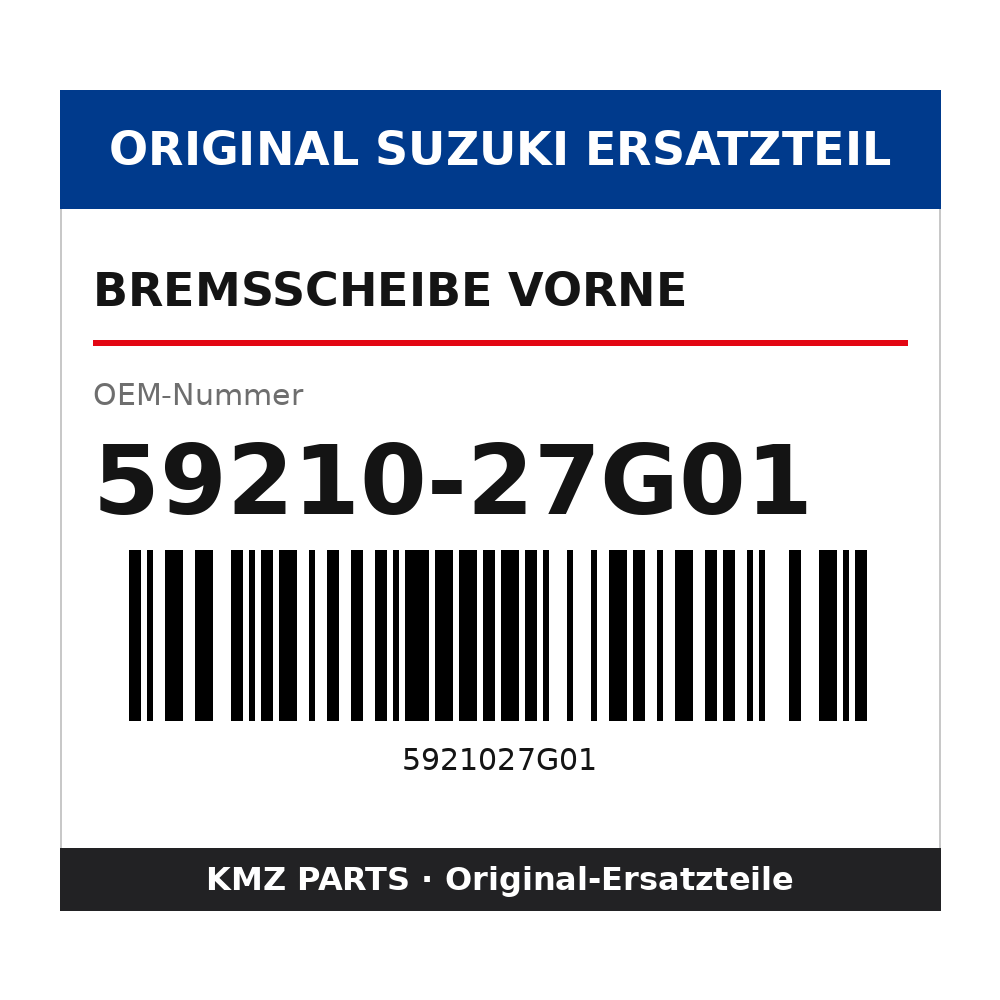 Suzuki Bremsscheibe vorne 59210-27G01