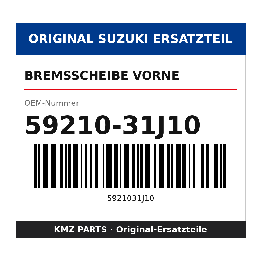 Suzuki Bremsscheibe vorne 59210-31J10