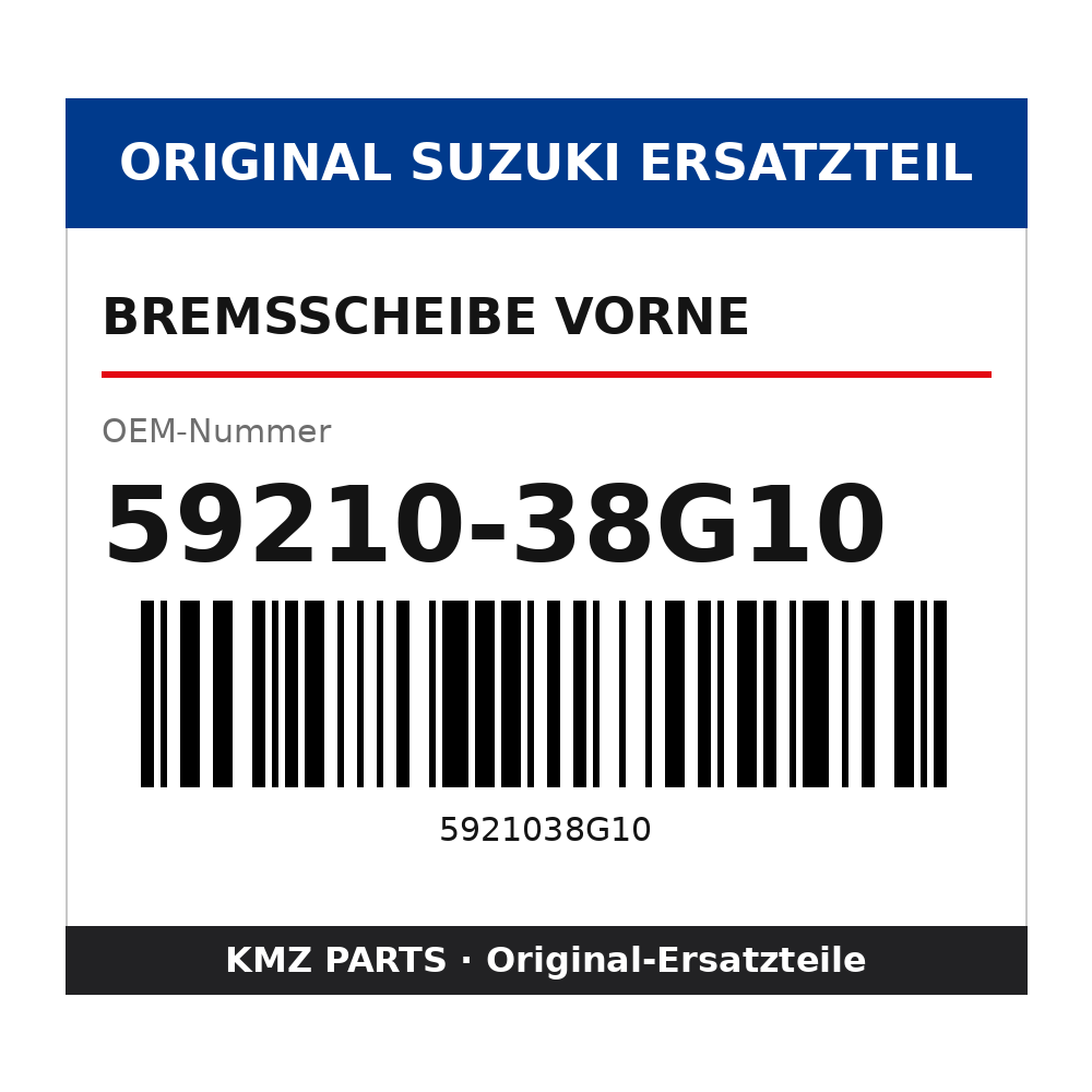 Suzuki Bremsscheibe vorne 59210-38G10