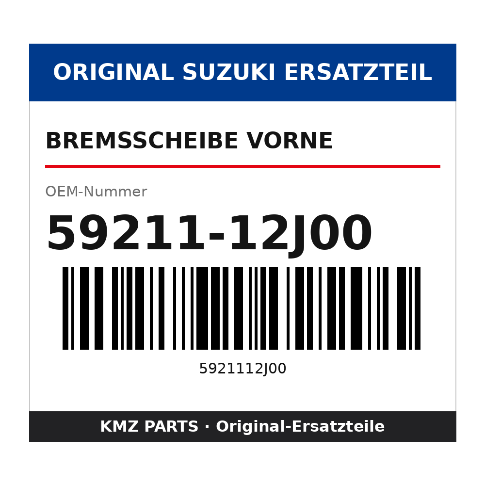 Suzuki Bremsscheibe vorne 59211-12J00