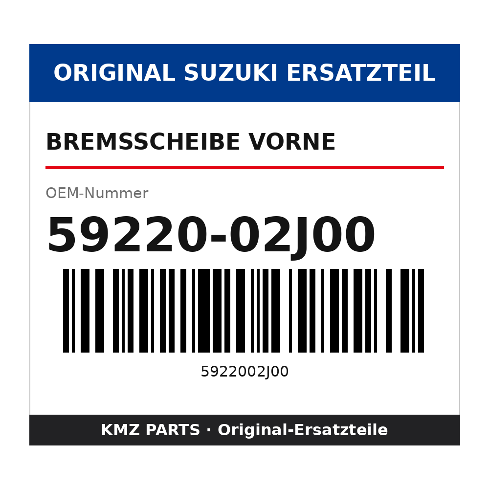 Suzuki Bremsscheibe vorne 59220-02J00