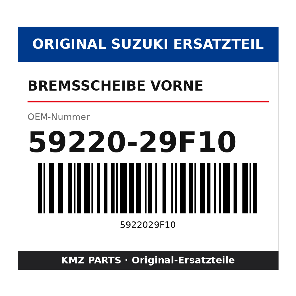 Suzuki Bremsscheibe vorne 59220-29F10