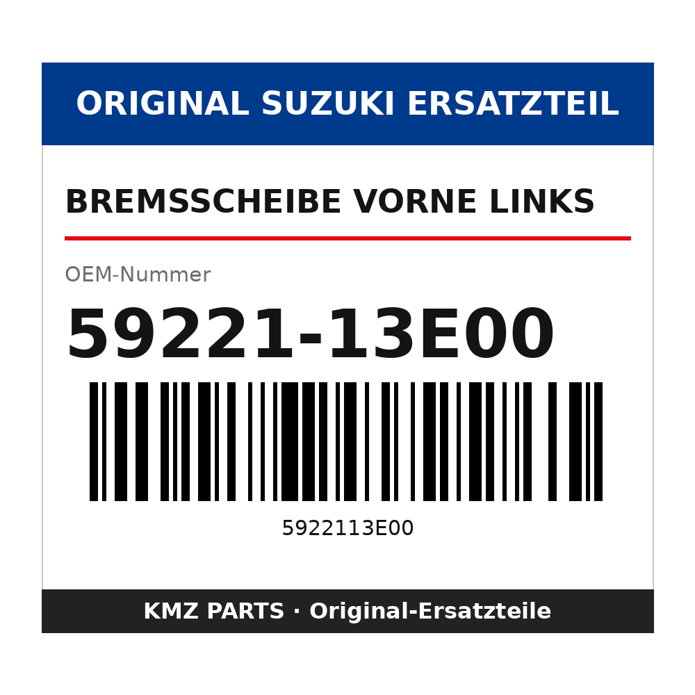 Suzuki Bremsscheibe vorne links 59221-13E00