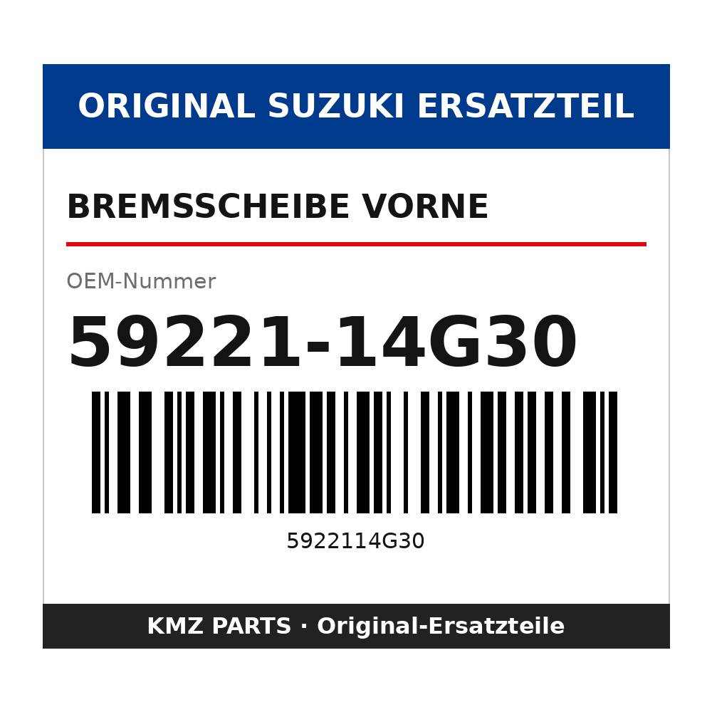 Suzuki Bremsscheibe vorne 59221-14G30