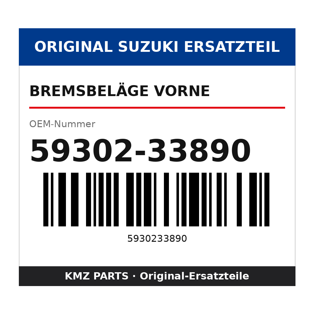 Suzuki Bremsbeläge vorne 59302-33890