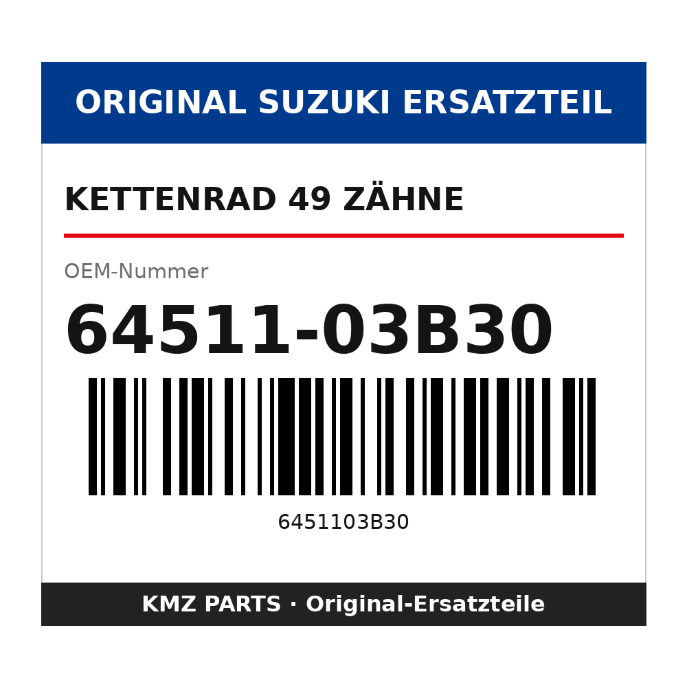 Suzuki Kettenrad 49 Zähne 64511-03B30