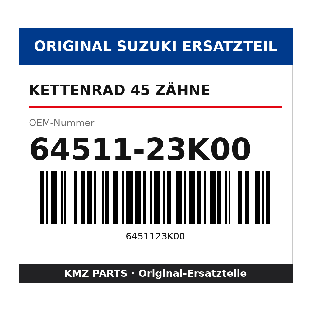 Suzuki Kettenrad 45 Zähne 64511-23K00