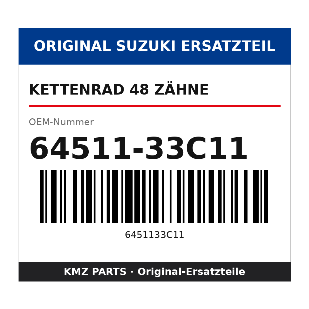 Suzuki Kettenrad 48 Zähne 64511-33C11