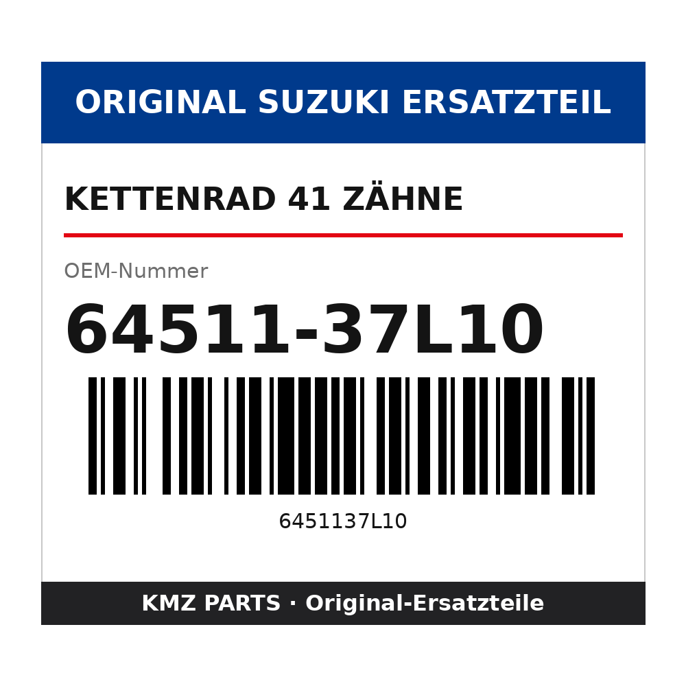 Suzuki Kettenrad 41 Zähne 64511-37L10