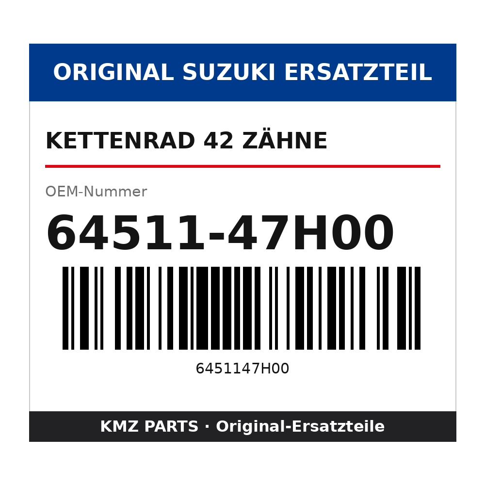 Suzuki Kettenrad 42 Zähne 64511-47H00