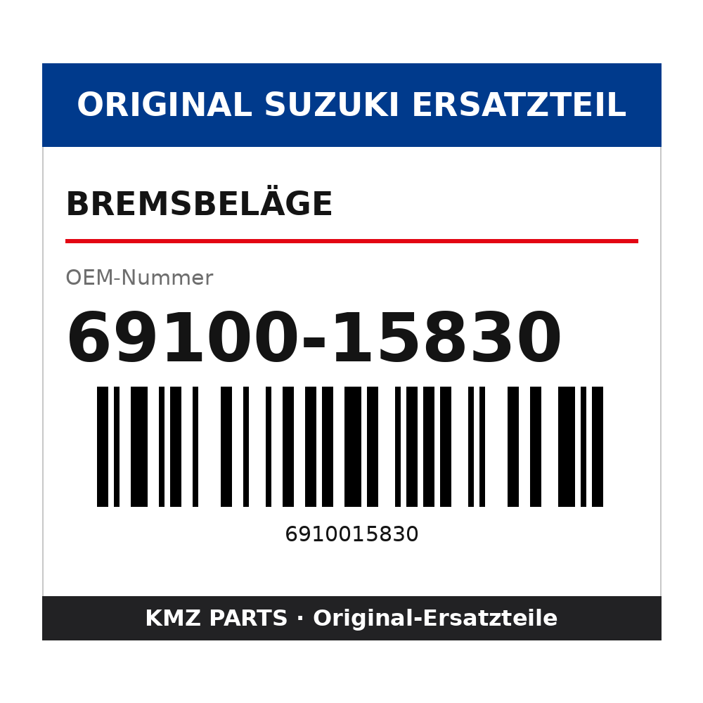 Suzuki Bremsbeläge 69100-15830