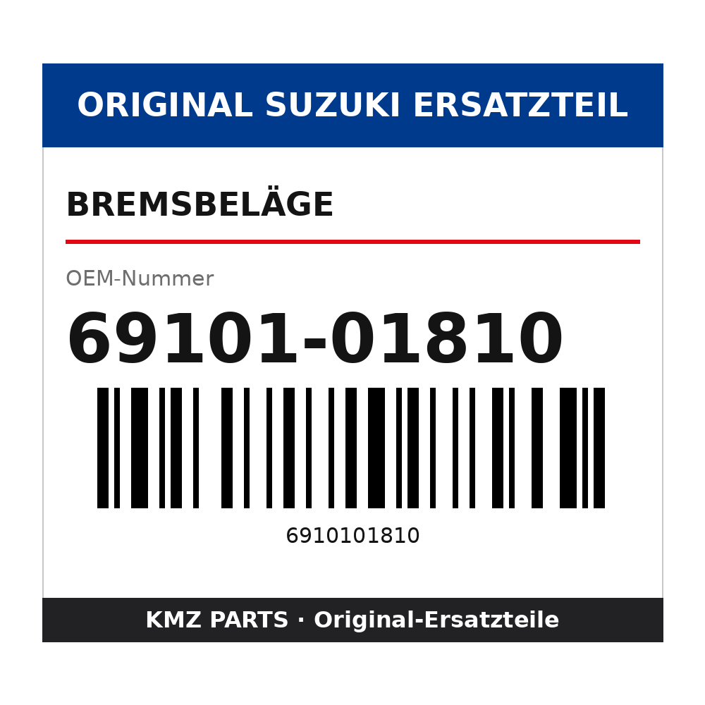 Suzuki Bremsbeläge 69101-01810