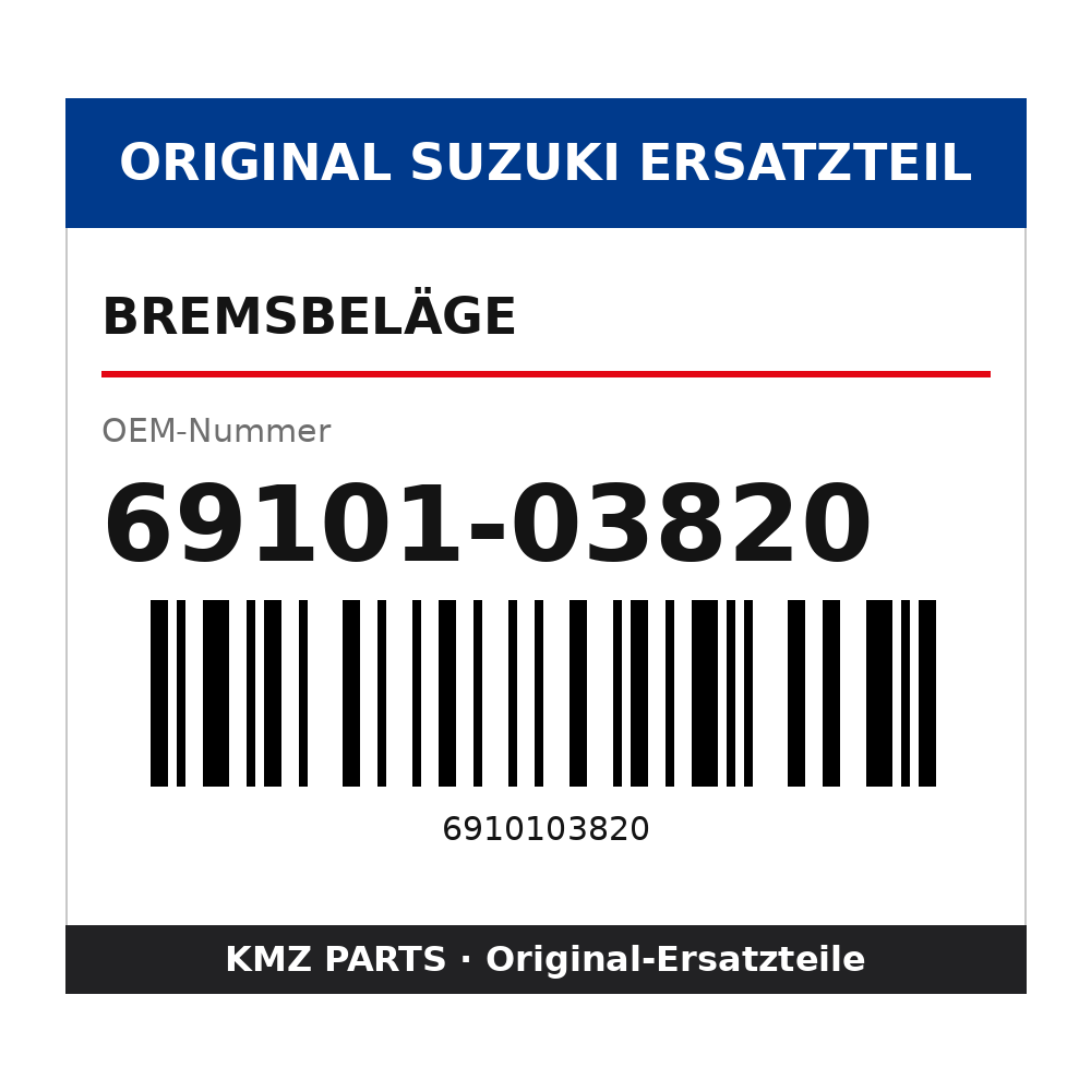 Suzuki Bremsbeläge 69101-03820
