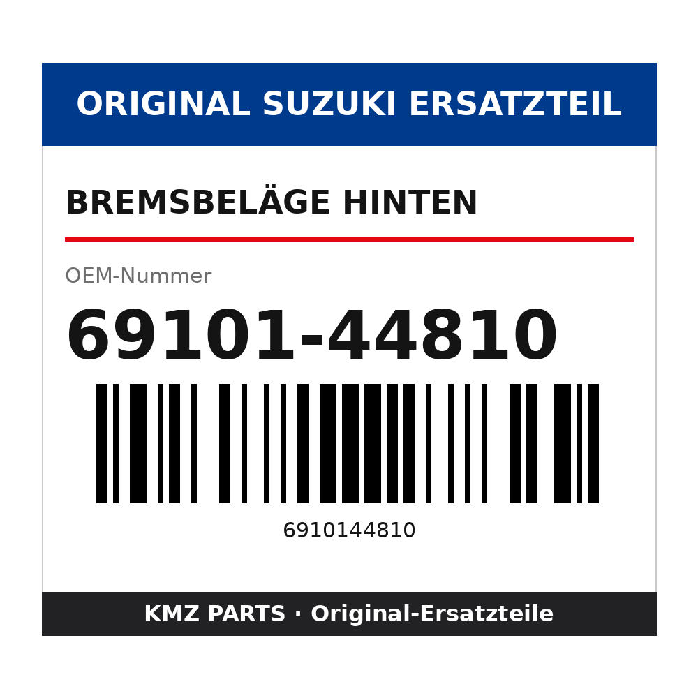 Suzuki Bremsbeläge hinten 69101-44810