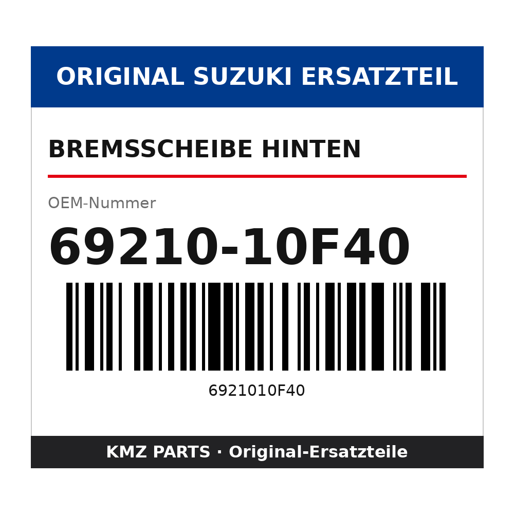 Suzuki Bremsscheibe hinten 69210-10F40